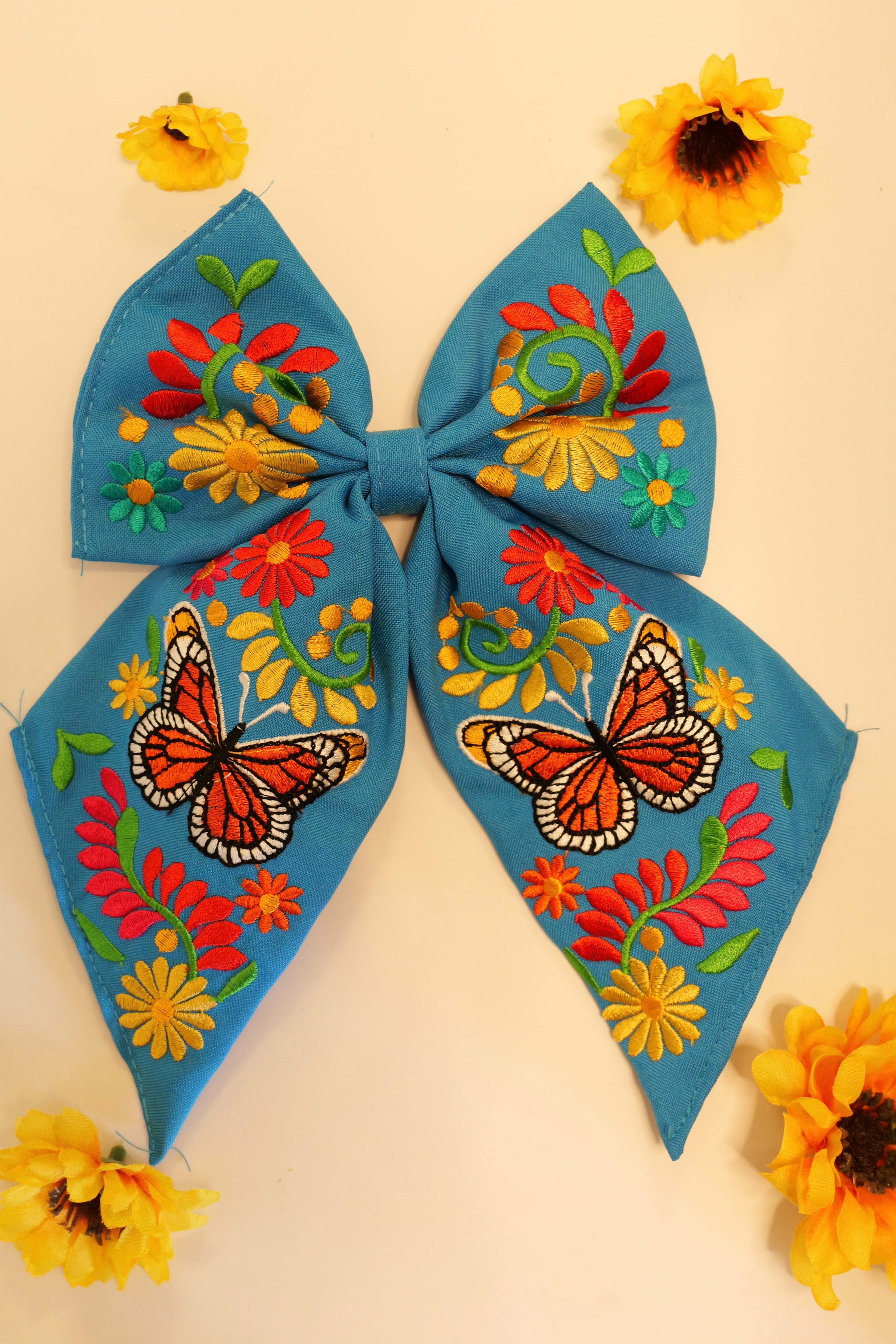 Embroidered bows