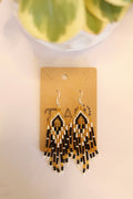 Hand beaded dangle earrings | sterling silver hooks | Color options available