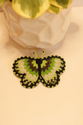 Handbeaded butterfly hair clip | leather backing