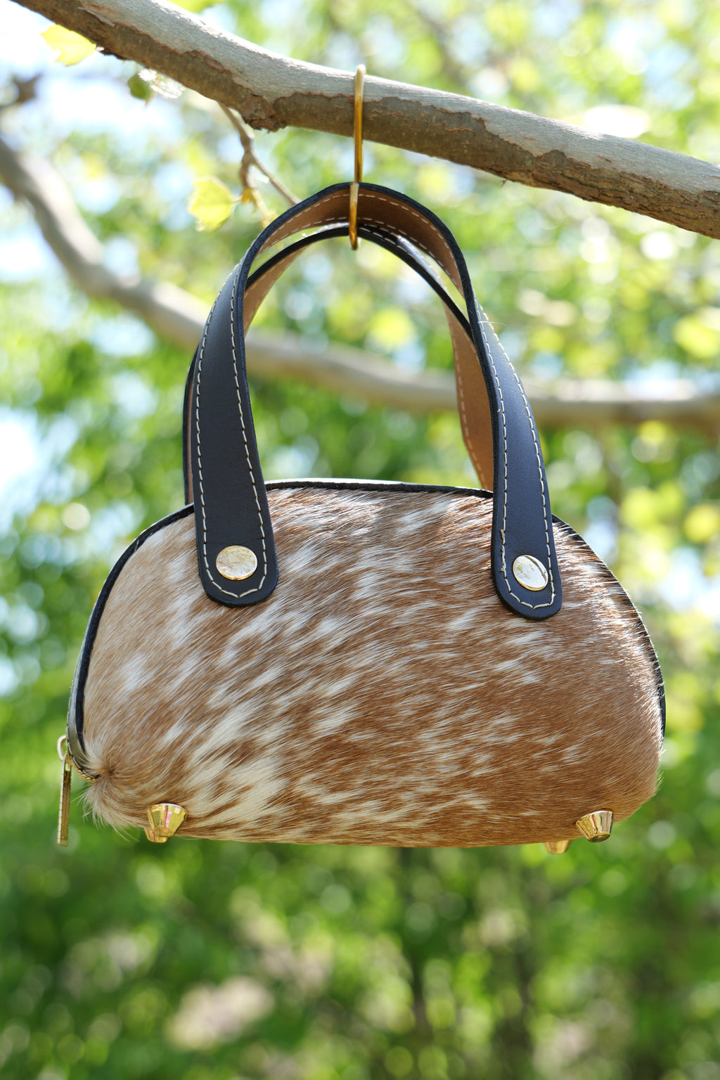 Handcrafted cowhide leather purse | hand embossed leather