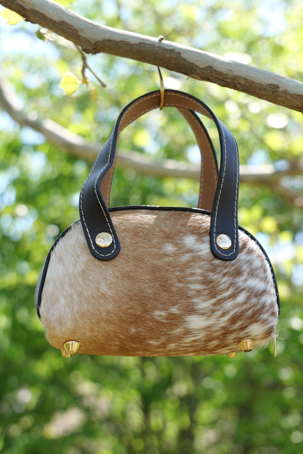 Handcrafted cowhide leather purse | hand embossed leather