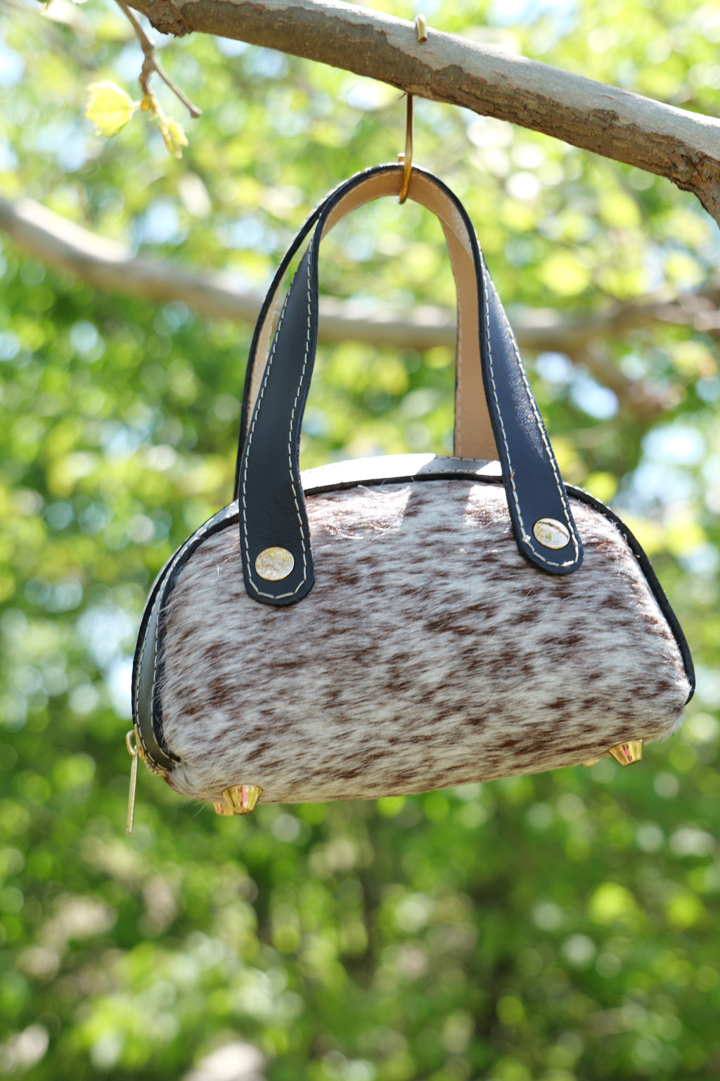 Handcrafted cowhide leather purse | hand embossed leather