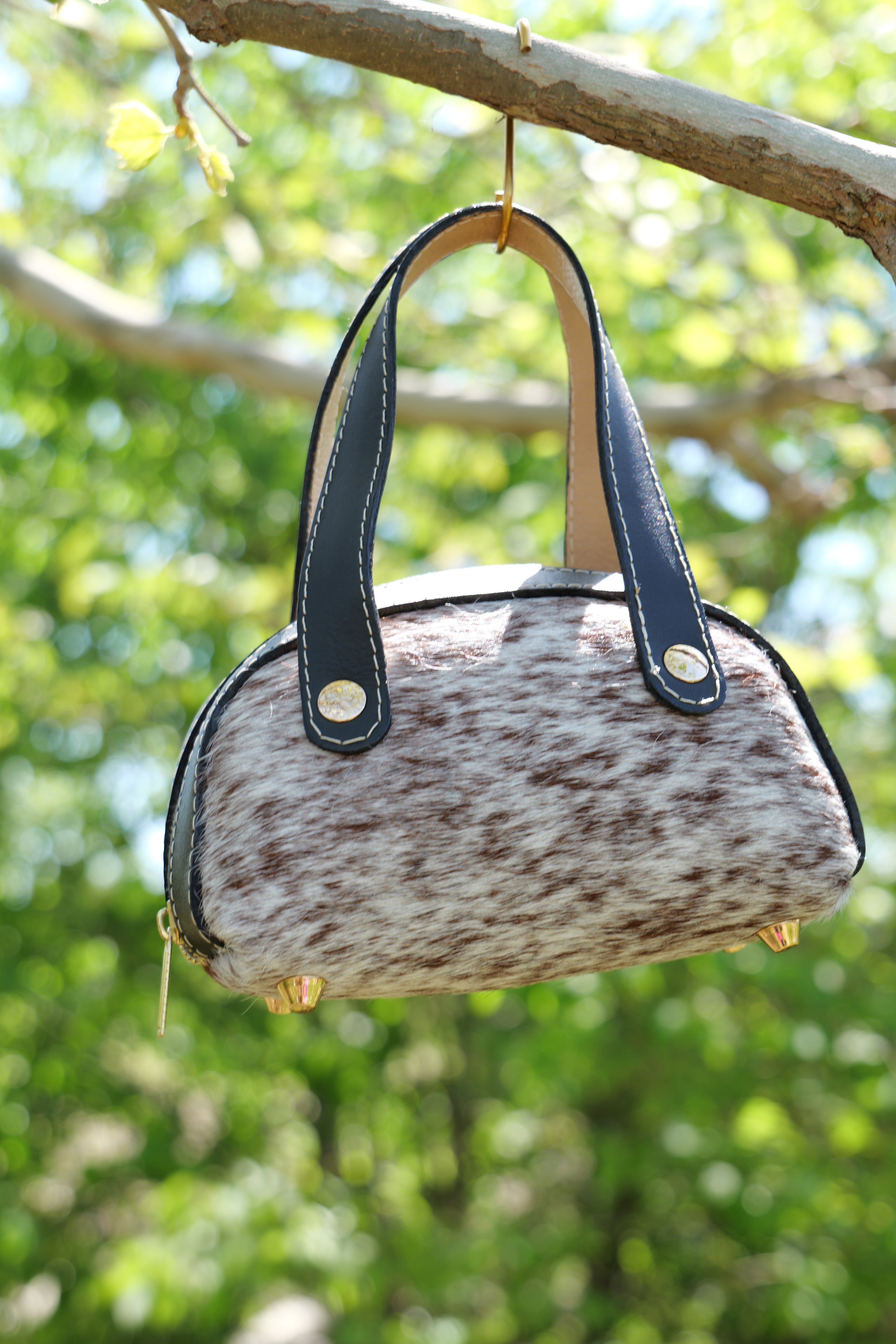 Handcrafted cowhide leather purse | hand embossed leather