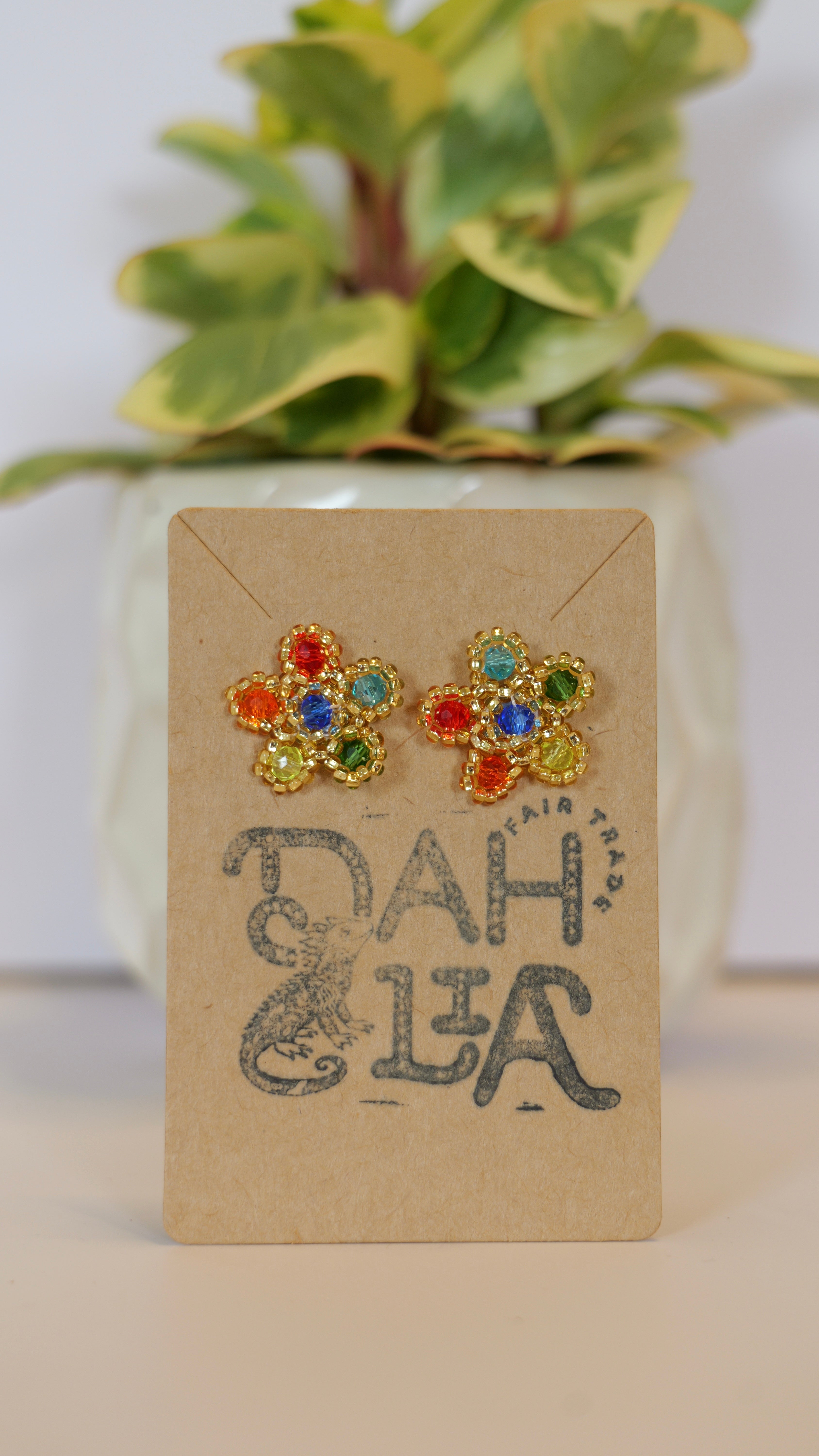 Hand beaded Stud earrings - Different colors available