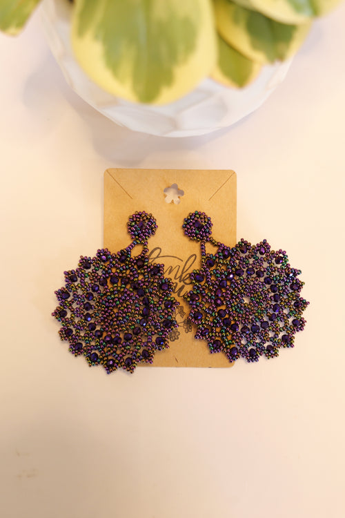 Hand beaded stud earrings | Color options available
