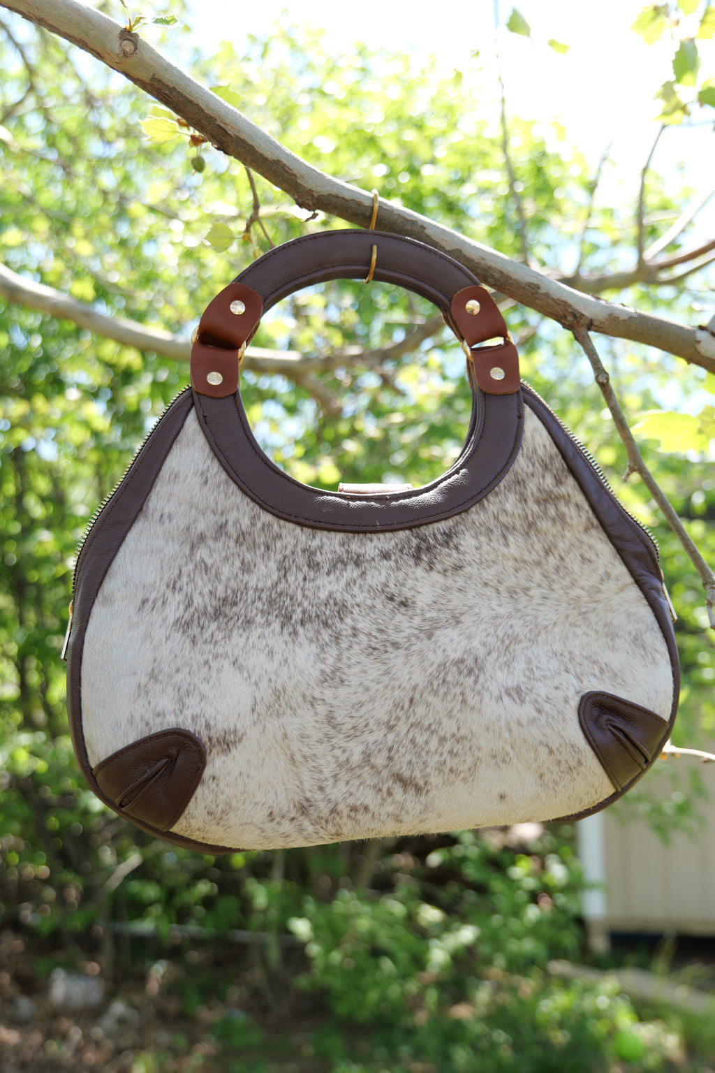 Handcrafted cowhide leather purse | hand embossed leather