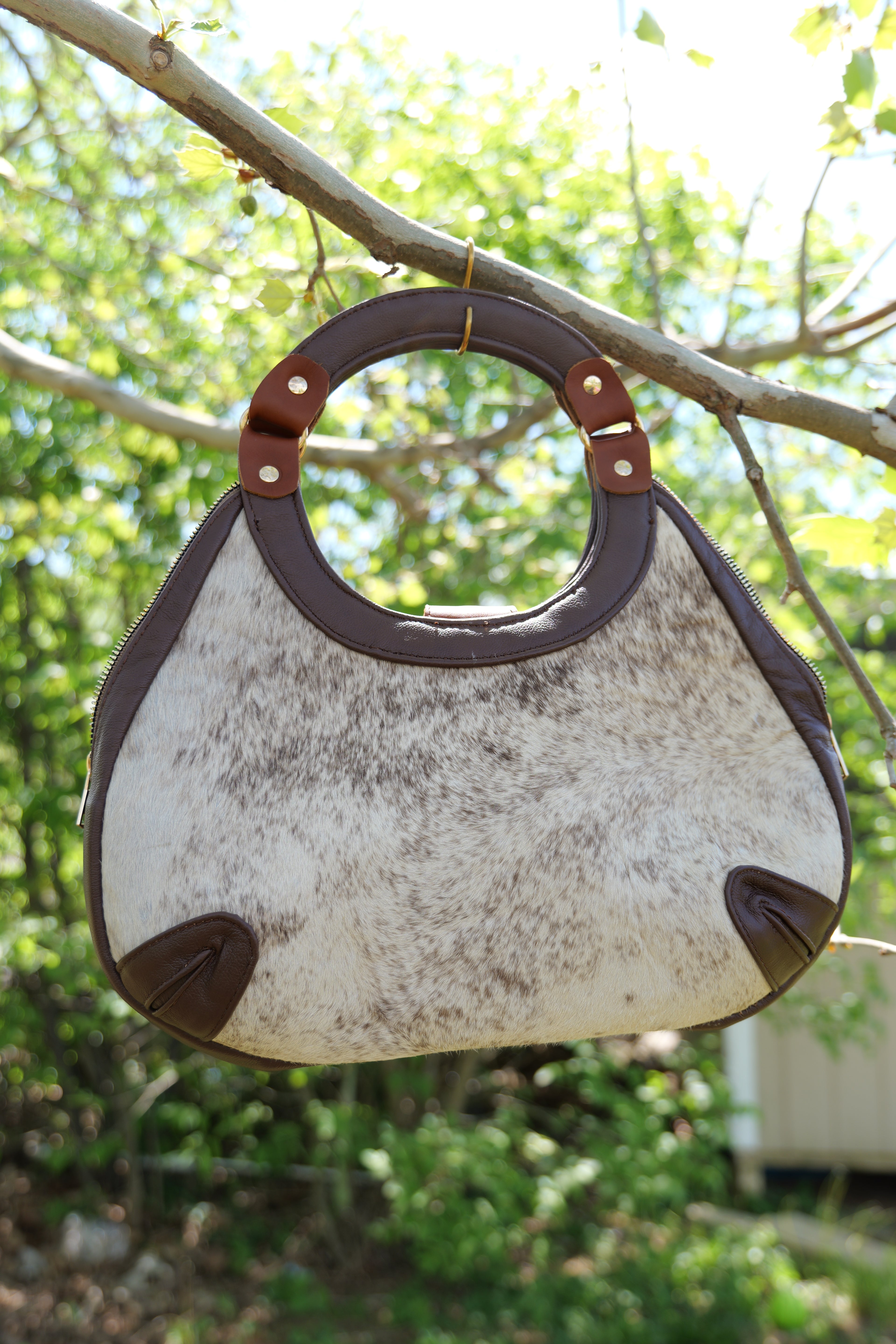 Handcrafted cowhide leather purse | hand embossed leather