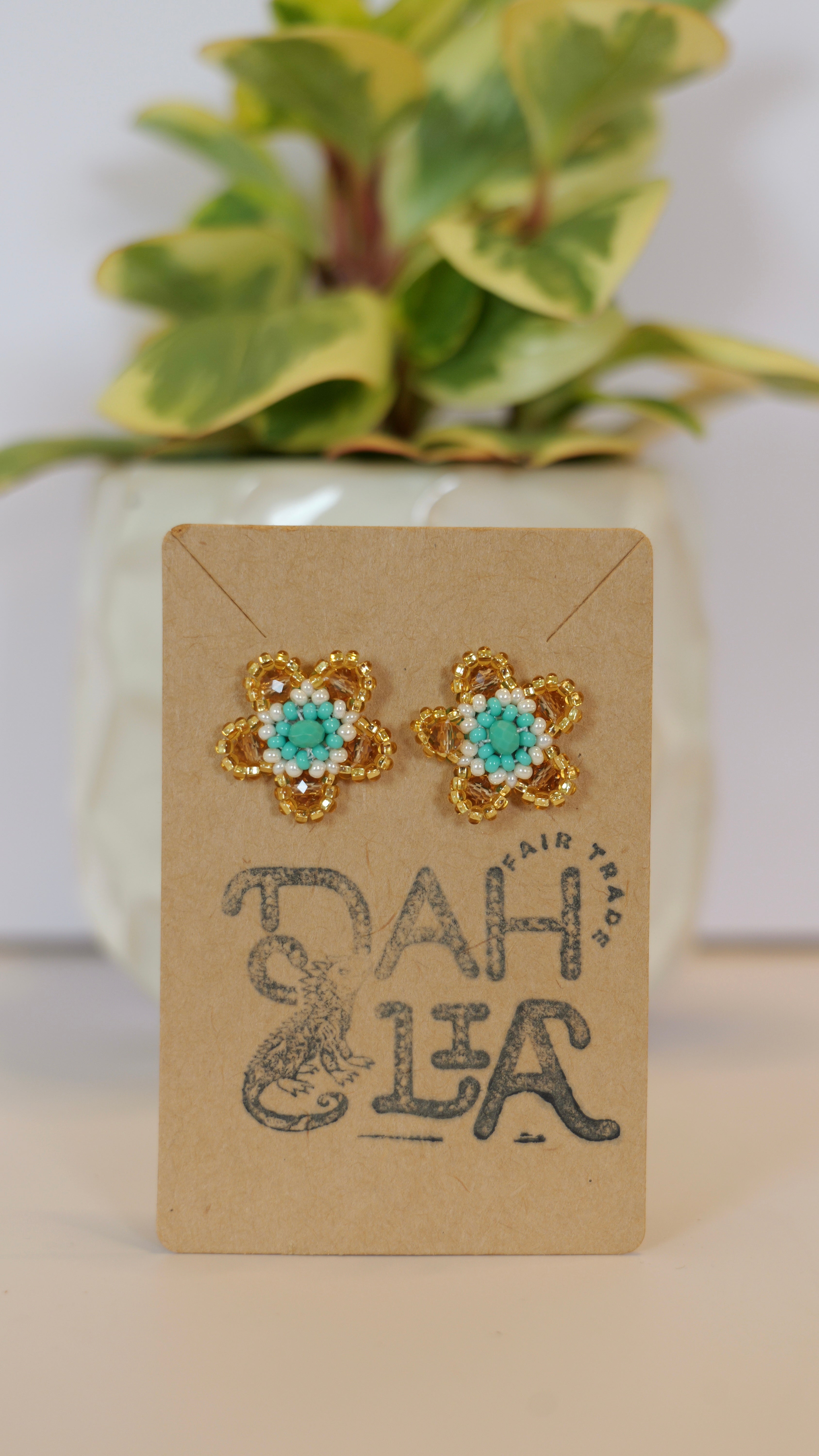 Hand beaded Stud earrings - Different colors available