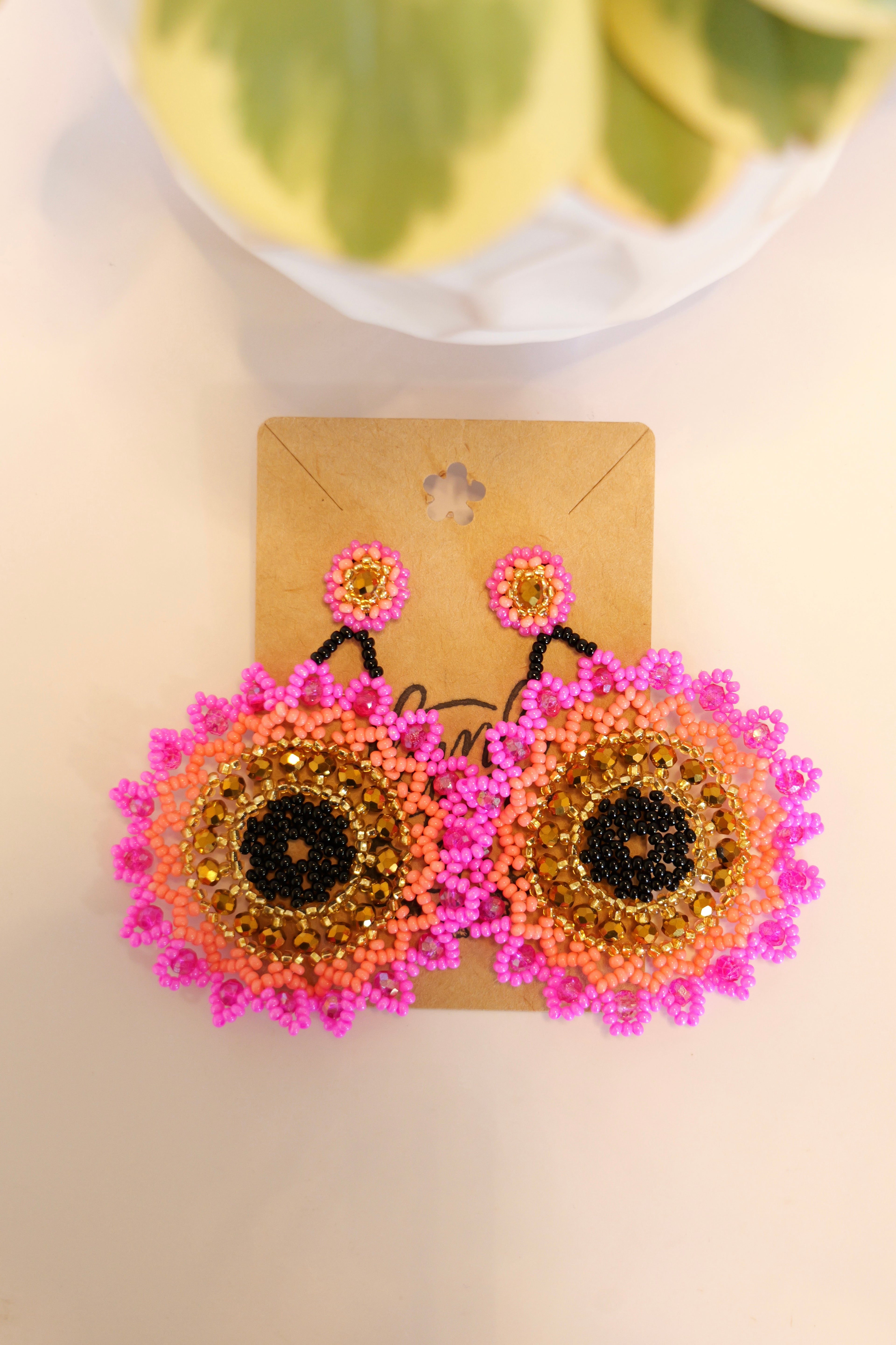 Hand beaded stud earrings | Color options available