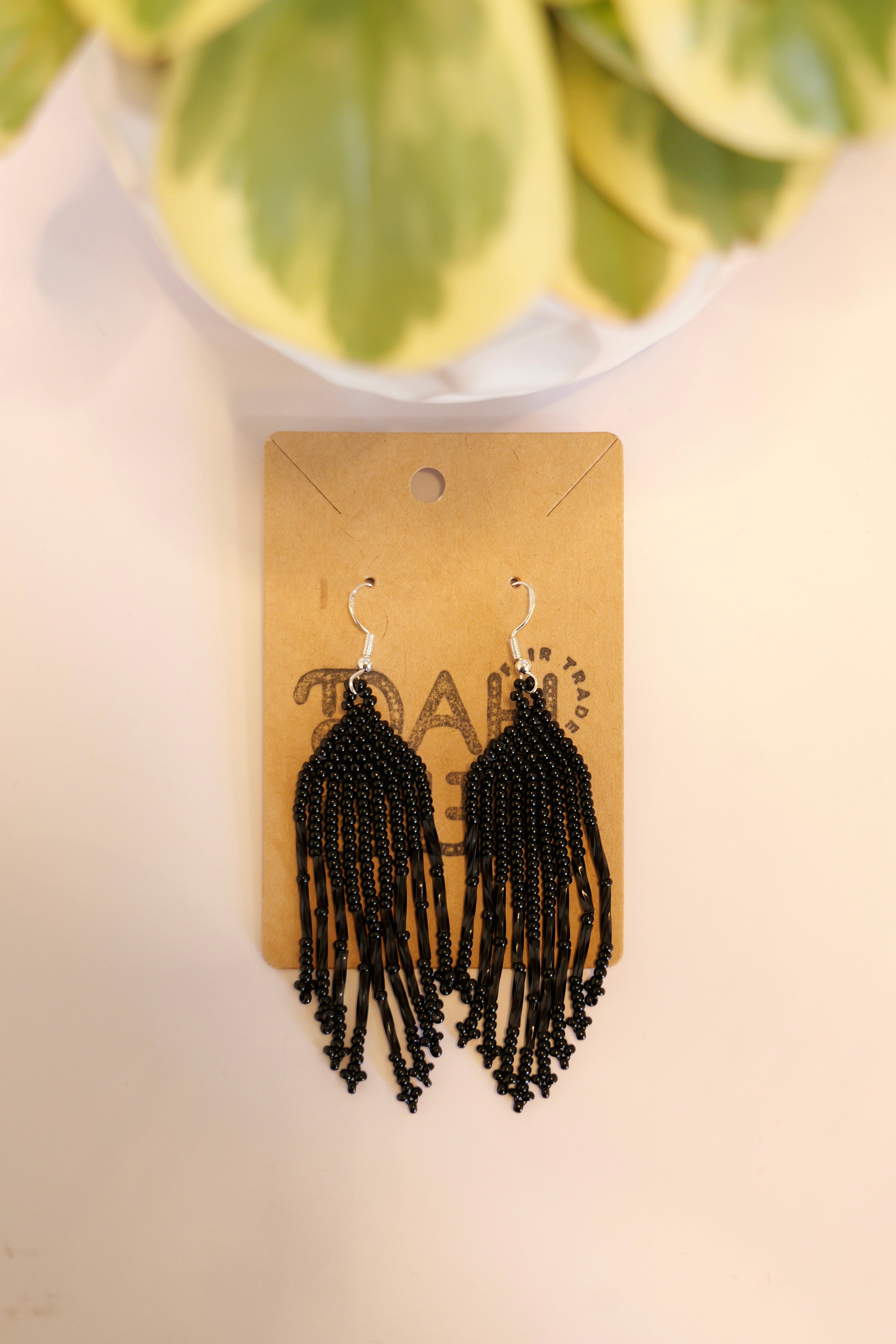 Hand beaded dangle earrings | sterling silver hooks | Color options available