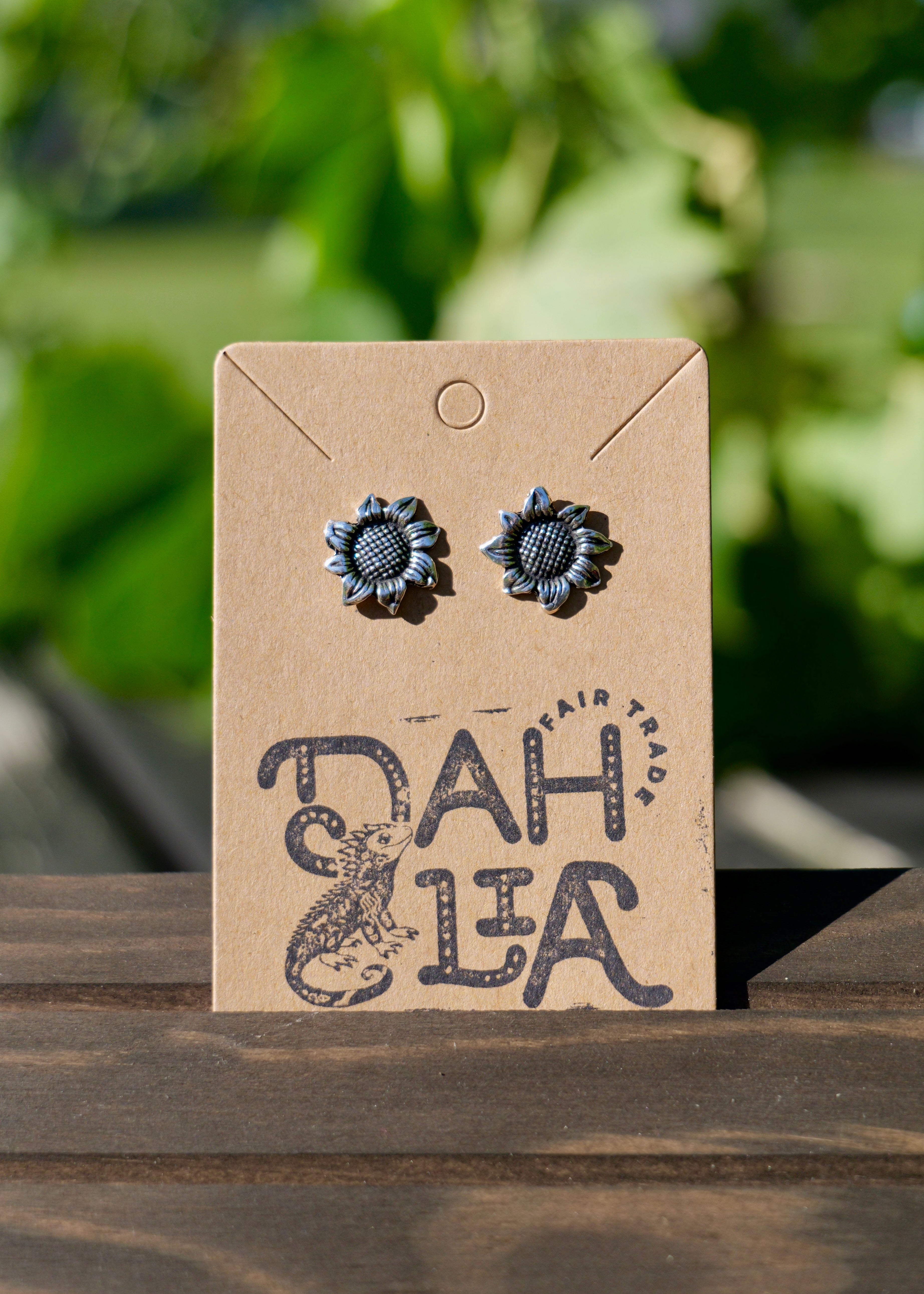 Handcrafted Sterling Silver Stud Earrings | Sunflower | Taxco Guerrero